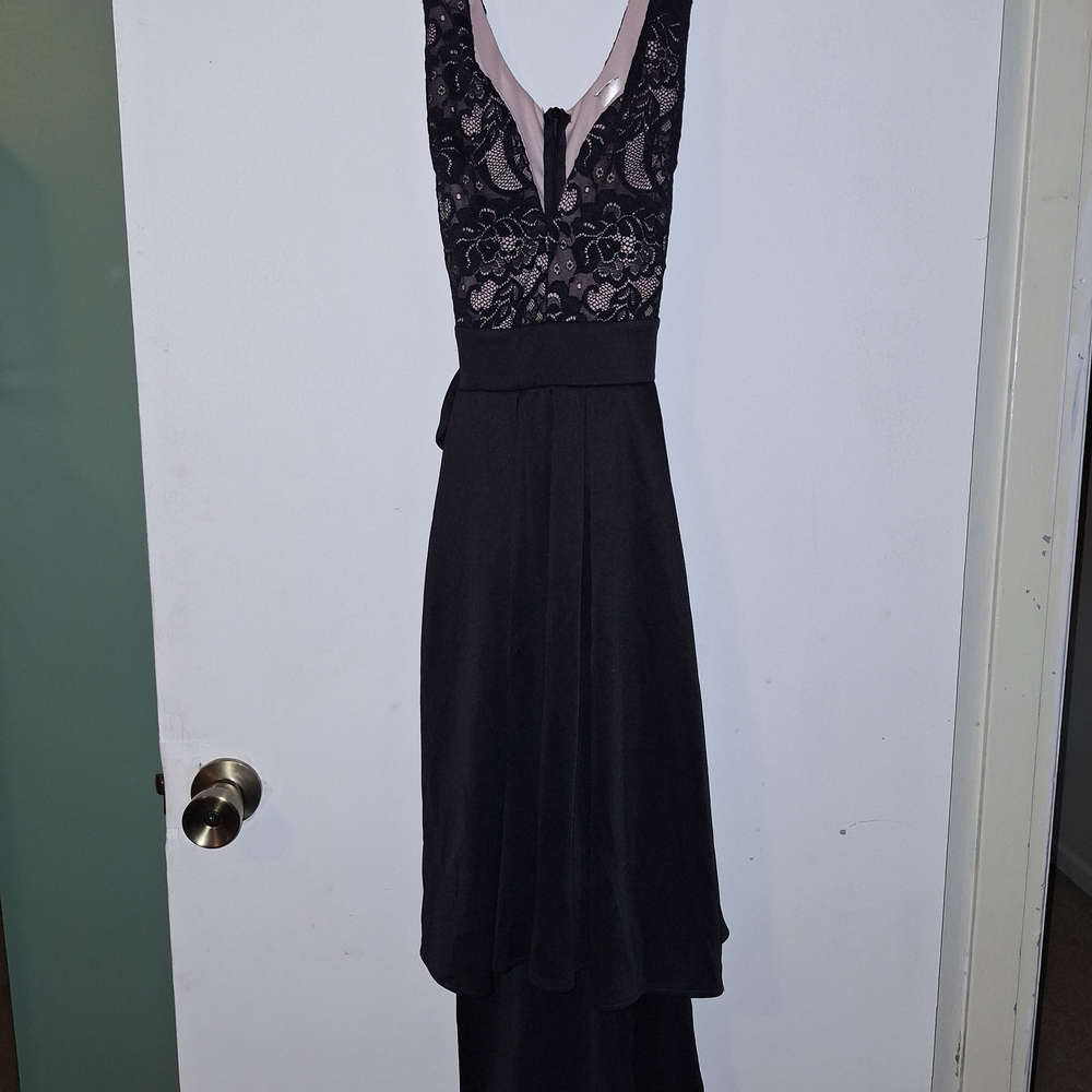 Monaco Black and Pink Backless Dress
